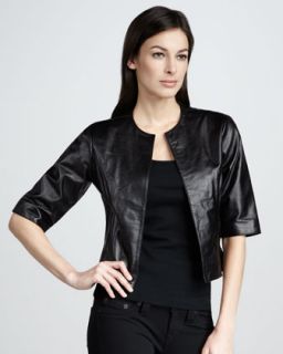 Leather Bolero Jacket   