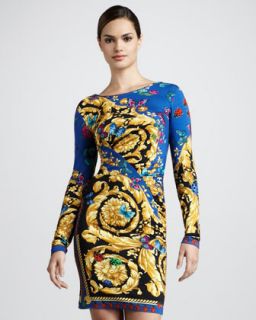 Baroque Bug Print Jersey Dress   