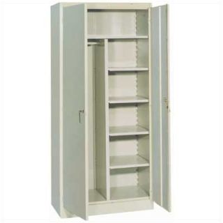 Tennsco Jumbo Steel Storage Cabinets, 48 x 18 x 78, Light Gray 