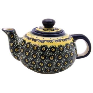 Polish Pottery 14 oz Teapot   Pattern DU1 