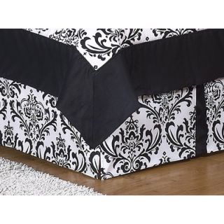 Sweet JoJo Designs Isabella Toddler Bed Skirt in Black / White 