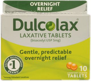 Dulcolax Laxative Tablets    10 Comfort Coated Tablets   Vitacost 