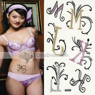 Wholesale Letters Pattern Decals Temporary Tattoo Stickers 