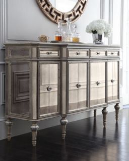 Dresden Four Door Mirrored Console   The Horchow Collection