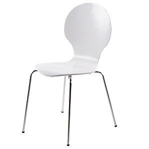 Buy John Lewis Value Curve Chair, White online at JohnLewis   John 