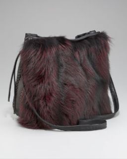 V0RV8 Elie Tahari Chelsea Fur Drawstring Bag