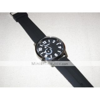 USD $ 8.99   Unisex Silicone Analog Quartz Wrist Sport Watch (Silver 