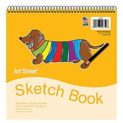 Pacon Art Street Sketch Book 9 x 9 40 Sheets White by Office Depot
