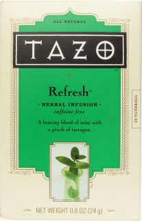 Tazo All Natural Herbal Infusion Tea Refresh    20 Tea Bags   Vitacost 