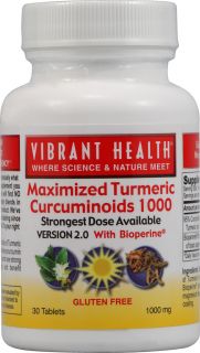 Vibrant Health Maximized Turmeric Curcuminoids    1000 mg   30 Tablets 