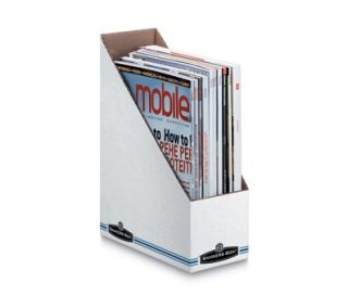 Bankers Box Corrugated Magazine File, White
