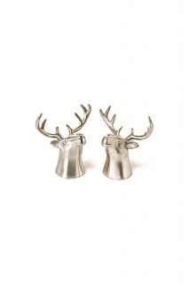Silver Stag Salt and Pepper Shakers   Anthropologie