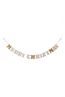 Merry Christmas Garland   Anthropologie