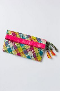 Charged Gingham Clutch   Anthropologie