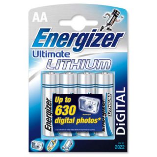 Energizer 632964 Ultimate Lithium Batteries AA 4 Pack  Ebuyer