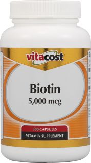 Vitacost Biotin    5000 mcg   300 Capsules   Vitacost 