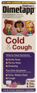 Dimetapp Childrens Cold And Cough Syrup Grape    4 fl oz   Vitacost 