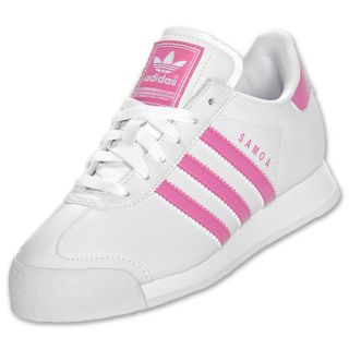 adidas Samoa Leather Kids Casual Shoes  FinishLine  White/Pink