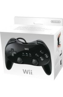 Wii Classic Controller   Black  Ebuyer