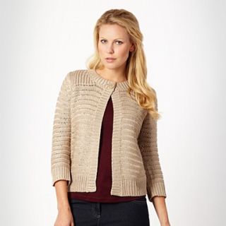 Beige tape knitted cardigan   Cardigans   Jumpers & cardigans   Women 