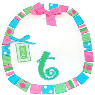 Mud Pie Initial Baby Initial Baby Personalized Bib, Letter T