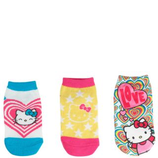 Girls   Hello Kitty   Girls (3 pk) Hello Kitty Hearts Low Cut Socks 