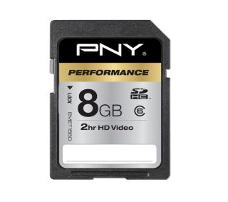 PNY SD8GBHC6 EF Class 6 SDHC Memory Card   8GB Deals  Pcworld
