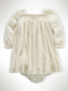 Velour Holiday Dress   Infant Girls Dresses & Rompers   RalphLauren 