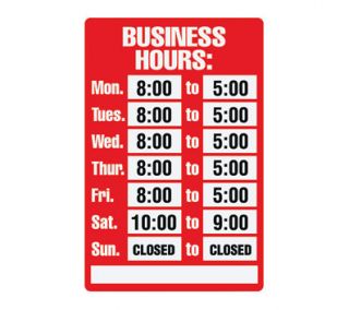 COSCO Business Hours Sign Kit