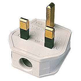 White Plug 13A  Screwfix