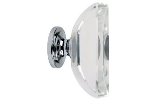 Anvil Door Knob   Polished Chrome/Glass   45mm from Homebase.co.uk 