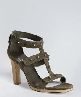 Gucci military suede studded Sigourney sandals