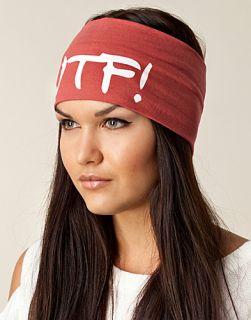 Text Jersey Headband   Rut m.fl.   Mörk röd   Accessoarer övrigt 