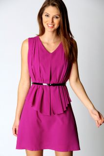  Clothing  New In  Suzanne Belted Peplum Dress