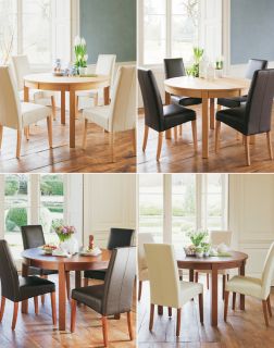 Bethany Extending Dining Table + 4 Rimini Leather Chairs (buy and SAVE 