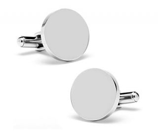 Round Infinity Cuff Links in Stainless Steel  Blue Nile