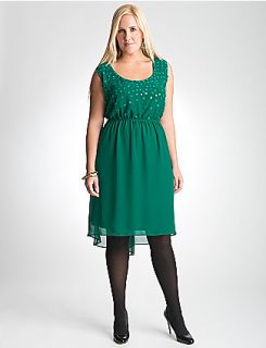 Plus Size Paillette Sequin High Low Dress by Lane Bryant  Lane Bryant