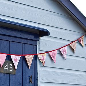 Personalised Mini Bunting   Two Metres   outdoor decorations