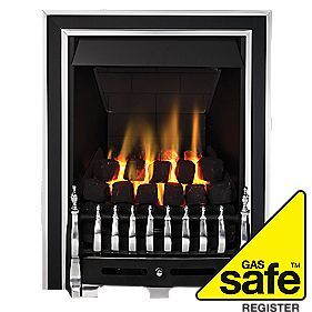 Focal Point Excelsior Traditional Gas Fire Antique Chrome Inset 120mm 