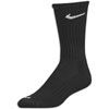 Nike 6 Pack Dri Fit Crew Sock   Black / Black