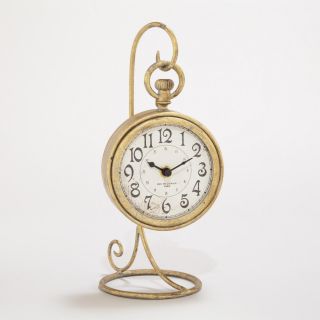 Gold Clock with Stand  World Market