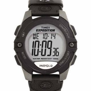 Timex Mens Expedition Black Resin Digital Sports Watch