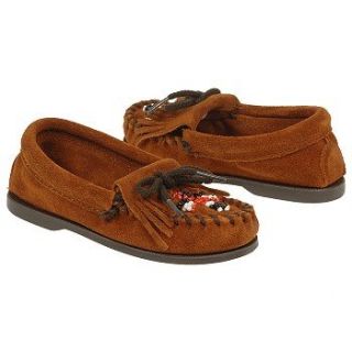 Kids Minnetonka Moccasin  Thunderbird Todd/Pre Brown Suede Shoes 