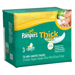 Pampers Thick Care Unscented Baby Wipes Refill 216ct.   