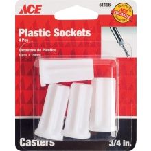 Ace® Plastic Furniture Socket for Casters in Various Sizes   Ace 
