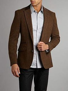 Paul Smith London Tweed & velvet collar jacket Ginger   House of 