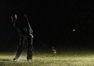 Golfing at night can present unusual challenges compared with daytime 