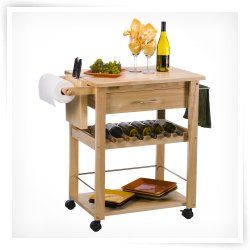 Wood Top  Microwave Carts  