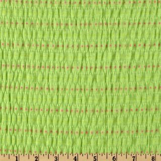 Smocked Jersey Knit Dot Lime   Discount Designer Fabric   Fabric
