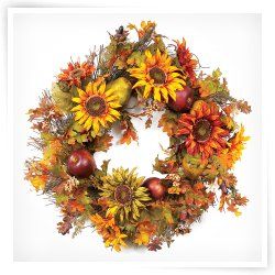 26 in. Sunflower / Fruit and Berry Wreath #HN MELR151